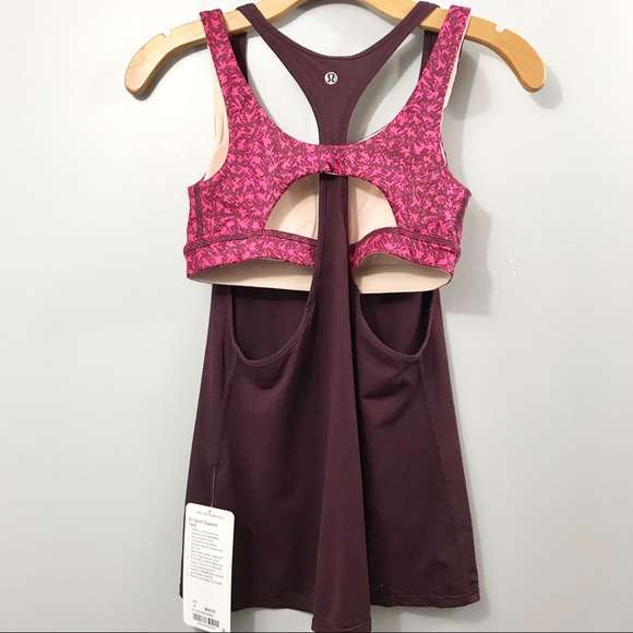 Lululemon All Sport Support Tank Sz 4 Burgundy - Picture 2 of 8